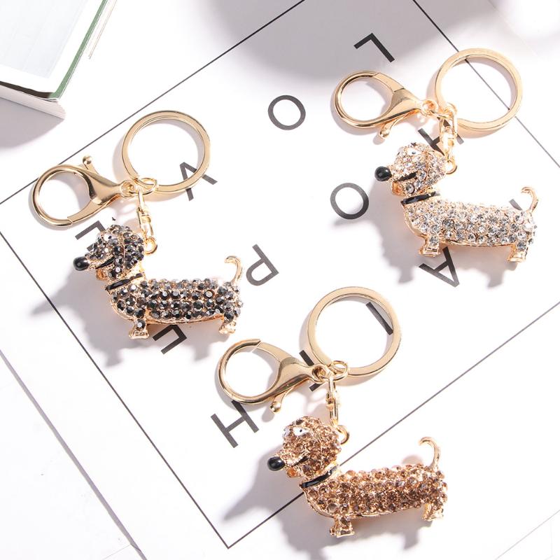 New Design Fashion Crystal Dog Dachshund Keychain Pom Gift Women Girl Bag Charm Pendant Keys Holder Keyring Jewelry
New Design Fashion Crystal Dog Dachshund Keychain Pom Gift Women Girl Bag Charm Pendant Keys Holder Keyring Jewelry