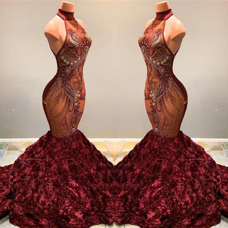 2020 Gorgeous Burgundy Mermaid Prom Dresses High Neck Lace Appliqued Ruffled Flowers Pageant Party Gowns Vestidos BC1181, Silver
2020 Gorgeous Burgundy Mermaid Prom Dresses High Neck Lace Appliqued Ruffled Flowers Pageant Party Gowns Vestidos BC1181, Silver