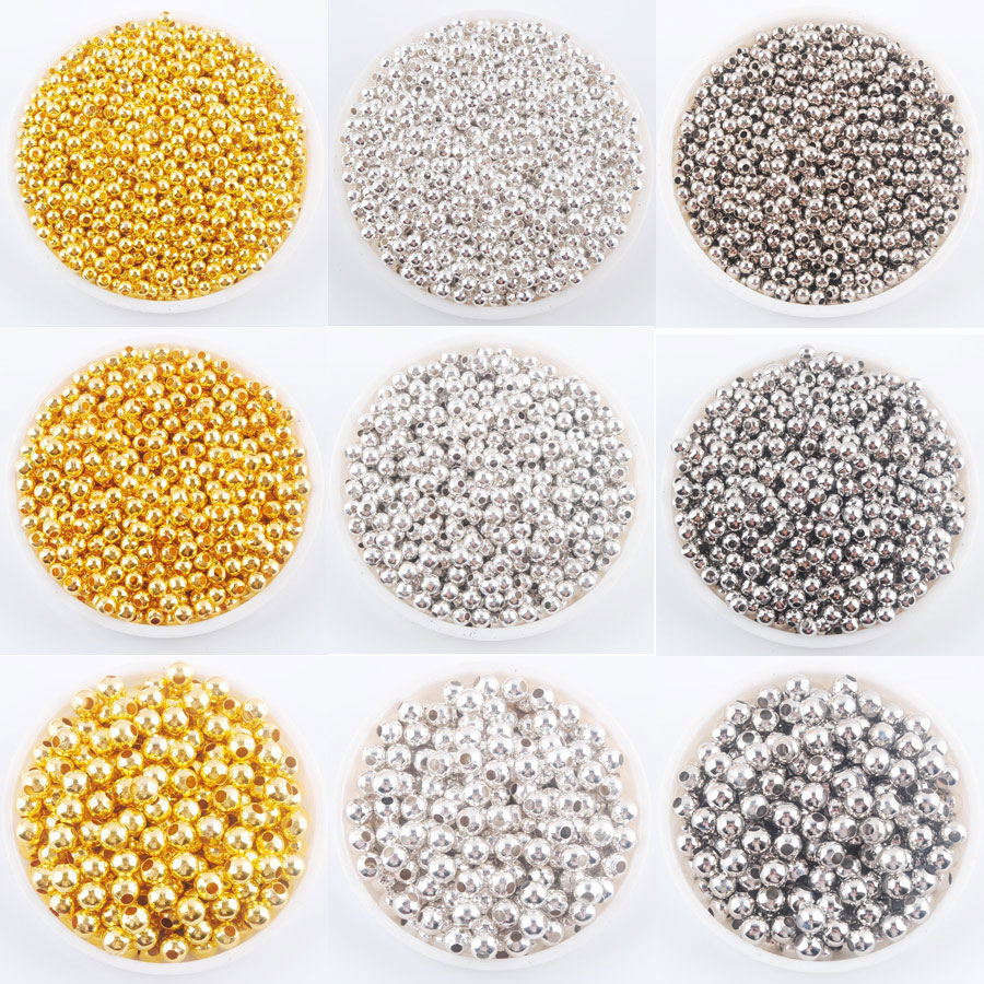 WOJIAER 3mm 4mm 6mm 8mm Gold Silver-Color Pewter Metal Iron Round Loose Beads Spacer for Jewelry Making 100pcs/lot DBH306
WOJIAER 3mm 4mm 6mm 8mm Gold Silver-Color Pewter Metal Iron Round Loose Beads Spacer for Jewelry Making 100pcs/lot DBH306