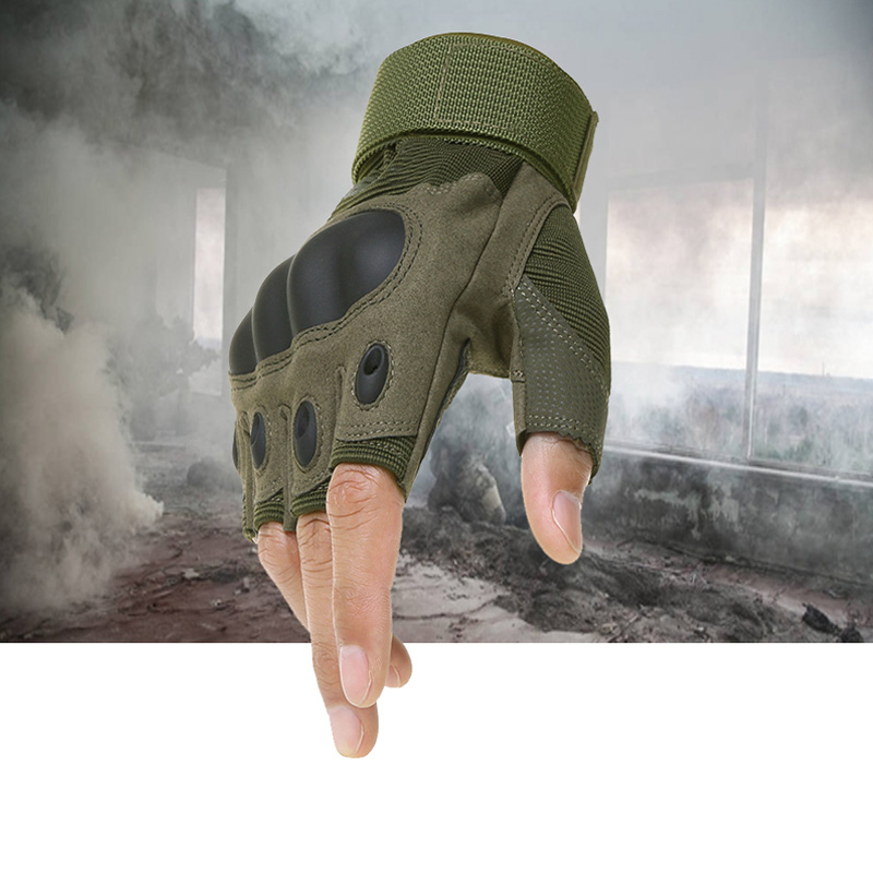 Motorcycle Half-finger Gloves Hard Knuckle Motorbike Motocross Biker Racing Ridding Cycling Half Finger Motor Protective Glove