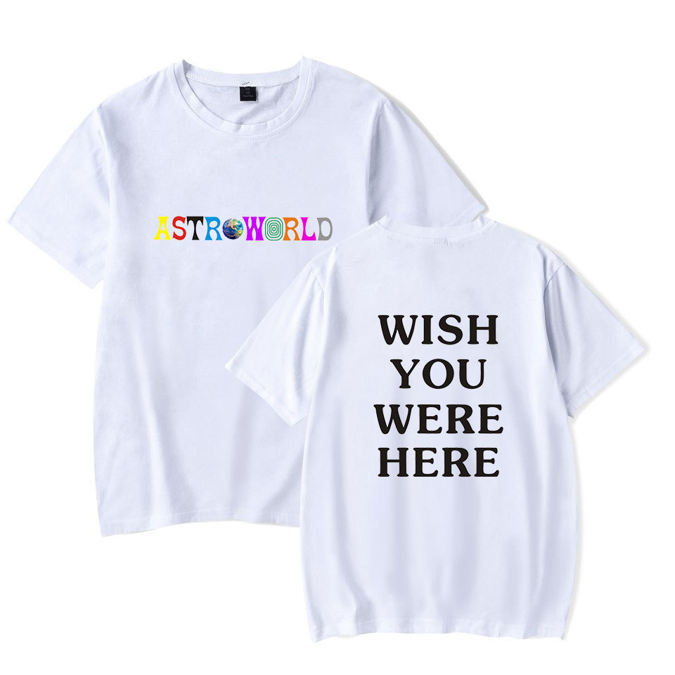 Streetwear Hip Hop T Shirt Women Men Travis Scotts ASTROWORLD Harajuku T-Shirts WISH YOU WERE HERE Letter Print Graphic Tees, 001
Streetwear Hip Hop T Shirt Women Men Travis Scotts ASTROWORLD Harajuku T-Shirts WISH YOU WERE HERE Letter Print Graphic Tees, 001