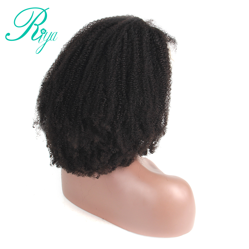 Afro Kinky Curly braziian full Lace Front Wig With Baby Hair Short simulation Human Hair synthetic wig With Baby Hair Bleached Knots