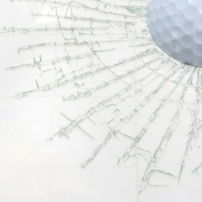 Car 3D Sticker White Golf Ball Football Basketball Tennis Baseball Hit Glass Window Windshield Creative Sticker