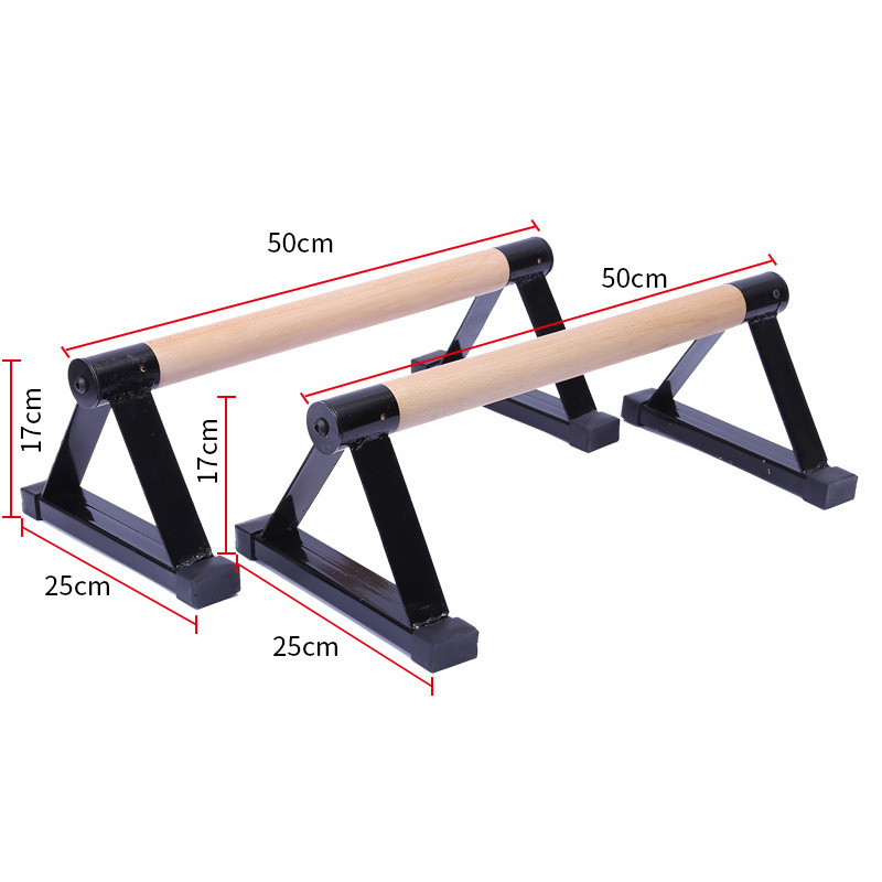 Wooden Parallettes Set Push-up Parallel Bars Stretch Double Rod Stand Calisthenics Handstand Anti Gravity Fitness Equipment F20 Y200506
