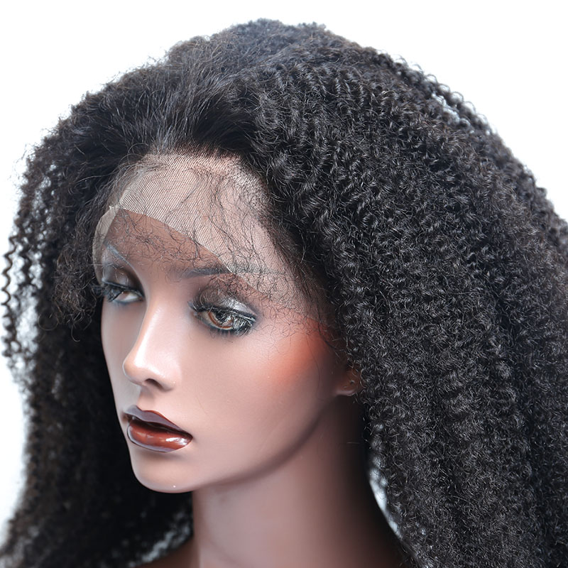 Diva1 Afro Kinky Curly human hair wig 130% density Brazilian Lace front Wigs Pre Plucked With Baby Virgin 12inch