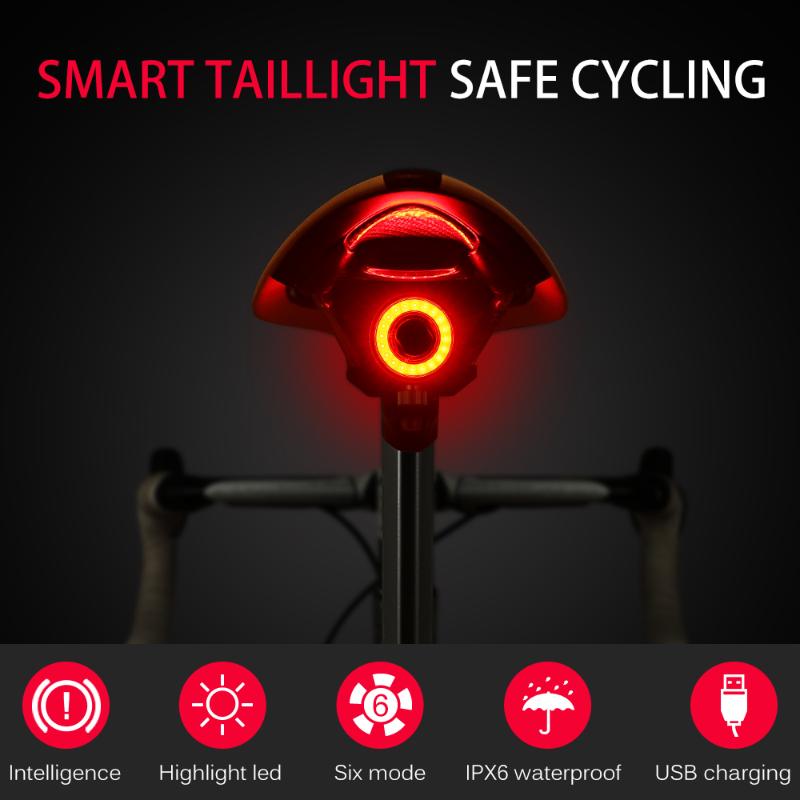 Bicycle Road Mountain Bike Rear Light Auto Start/Stop Brake Sensing IPX6 Waterproof LED Charging Cycling Taillight
Bicycle Road Mountain Bike Rear Light Auto Start/Stop Brake Sensing IPX6 Waterproof LED Charging Cycling Taillight