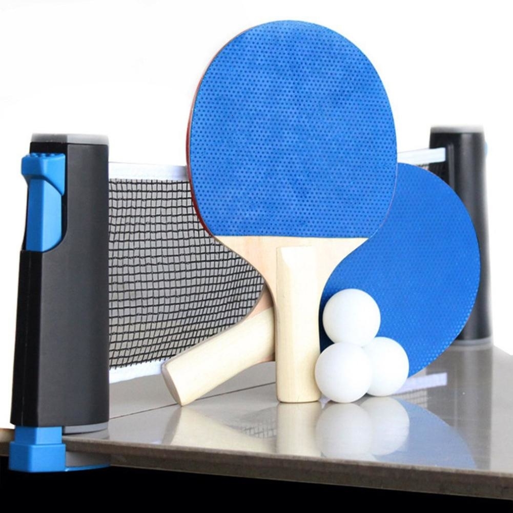 Portable Retractable Table Tennis Set 190CM Table Plastic Strong Mesh Net Kit Net Rack Replace Kit Ping Pong Rackets Playing 4 T190927