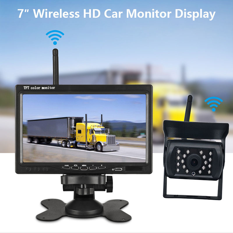 7 inch Wireless 2.4G Car Monitor IPS Display Support Night Vision Reverse Camera Parking System for Car Truck Monitors 12 24V
7 inch Wireless 2.4G Car Monitor IPS Display Support Night Vision Reverse Camera Parking System for Car Truck Monitors 12 24V