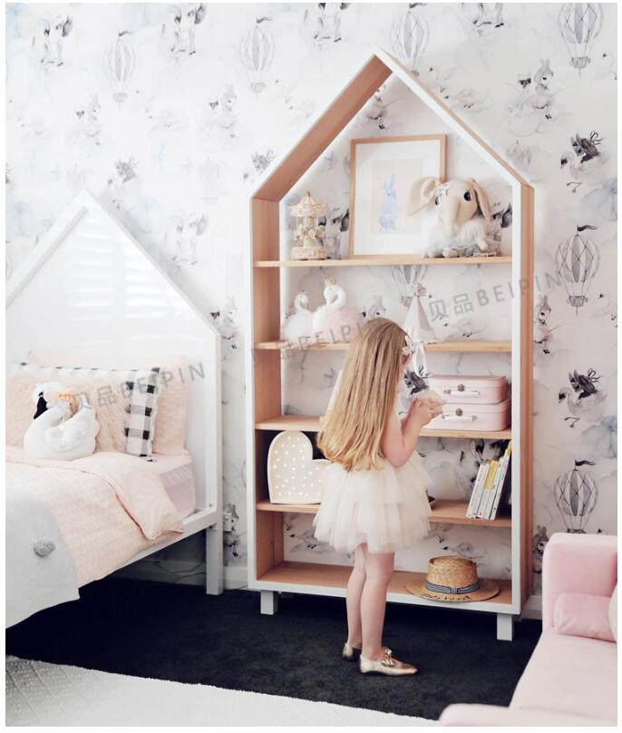 Ins children's bookshelf Children Cabinets Nordic kids room multi-storey bookcase clothing store display rack cabinet