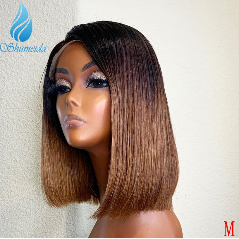 150% Density Ombre Brown 13*6 Lace Front Human Hair Wigs Middle Ratio Brazilian Remy Human Hair Short BoB Wig with Baby, As pic
150% Density Ombre Brown 13*6 Lace Front Human Hair Wigs Middle Ratio Brazilian Remy Human Hair Short BoB Wig with Baby, As pic