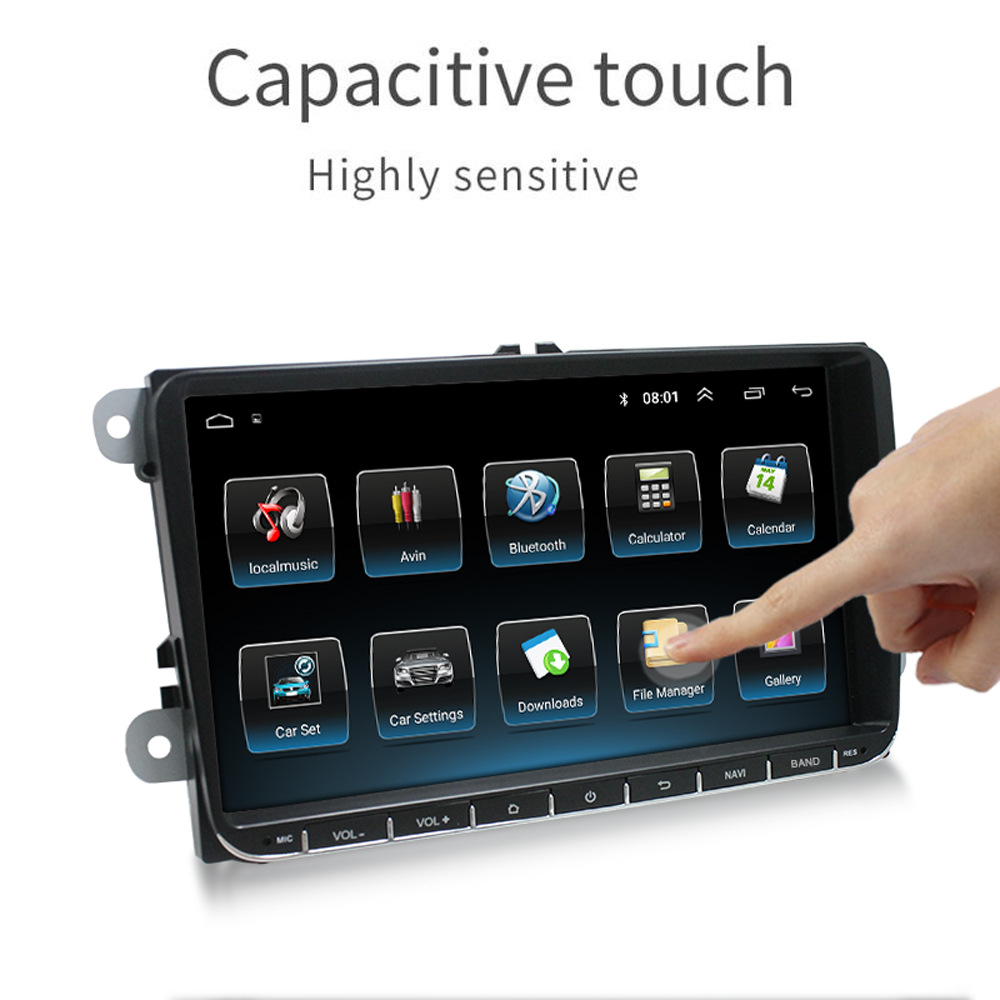 Car Stereo MP5 Player - 9 inch Car Video for VW Compatible Audio System with Wireless Connectivity and Navigation