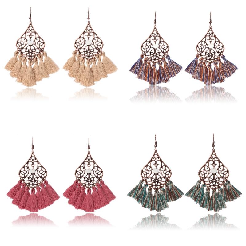 Bohemia Colorful Cotton Handmade Pearl Fringe Earings 4 Styles Tassel Drop Hook Earrings Fashion Long Dangle Jewelry For Women Ladies, Silver
Bohemia Colorful Cotton Handmade Pearl Fringe Earings 4 Styles Tassel Drop Hook Earrings Fashion Long Dangle Jewelry For Women Ladies, Silver