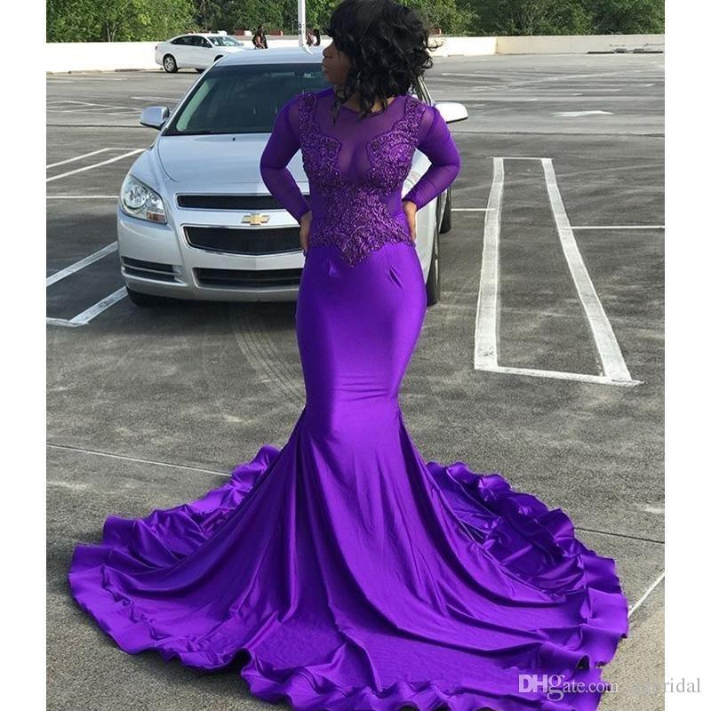 Nigeria Black Girls Purple Mermaid Prom Dress Jewel Neck 2019 Evening Dress with Lace Long Sleeves Women Custom Made Formal Party Gowns, White
Nigeria Black Girls Purple Mermaid Prom Dress Jewel Neck 2019 Evening Dress with Lace Long Sleeves Women Custom Made Formal Party Gowns, White
