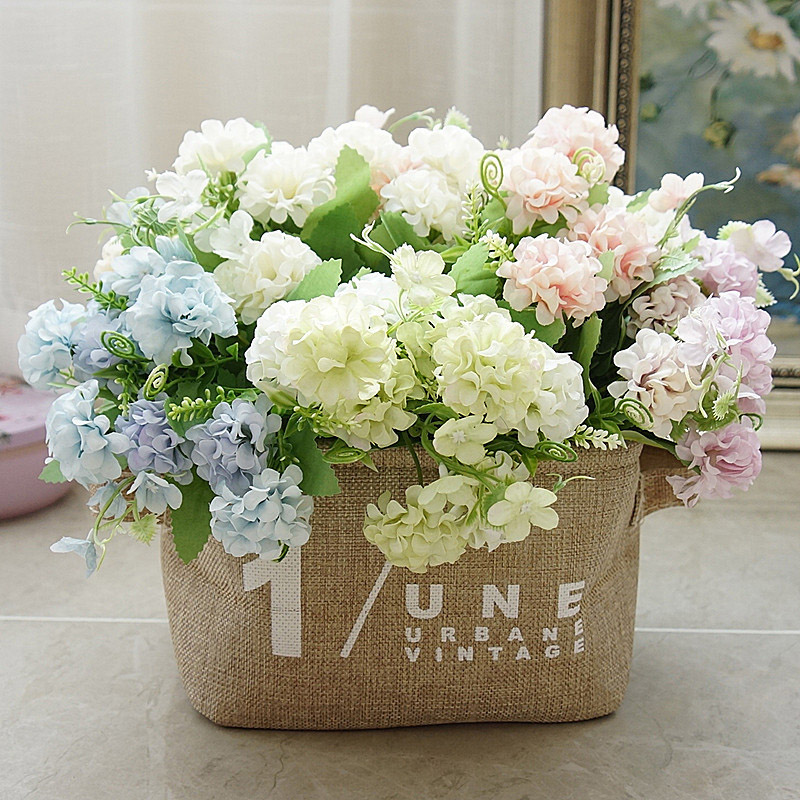 Hydrangea Artificial Flowers 9 Heads Ball Bunch Silk Fake Flower For Weeding Home Decoration Table Hydrangea Small Bouquet, Green
Hydrangea Artificial Flowers 9 Heads Ball Bunch Silk Fake Flower For Weeding Home Decoration Table Hydrangea Small Bouquet, Green