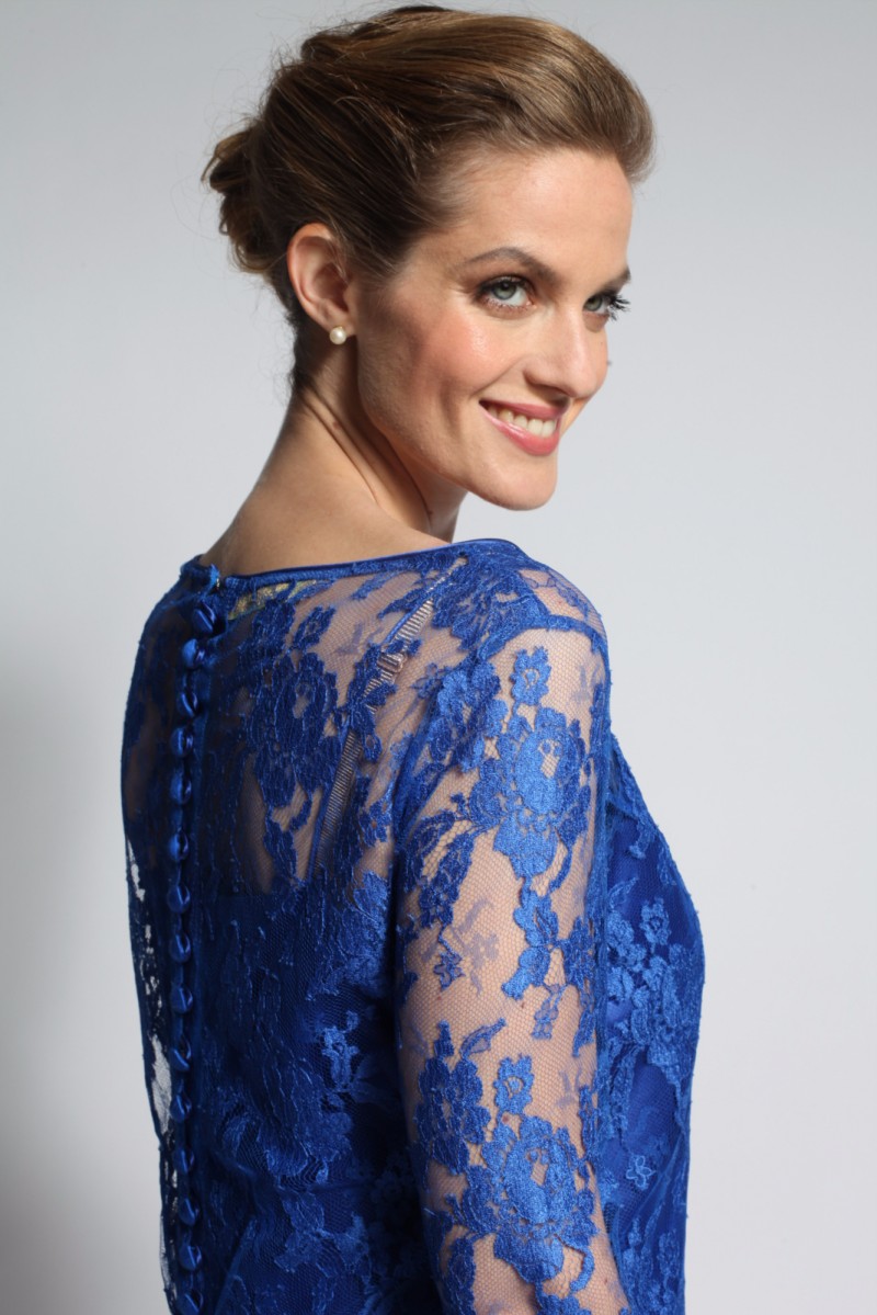 Royal Blue Mother Of The Bride Pant Suits Lace Long Sleeve Mother Gowns With Wrap Three Pieces Plus Size Wedding Guest Dress