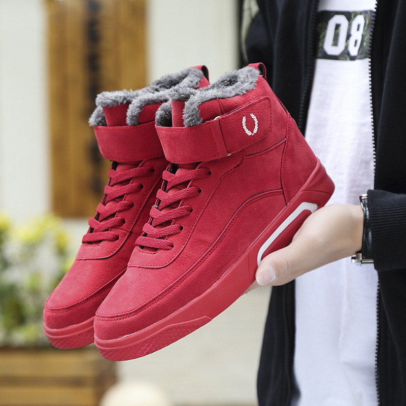 Men Shoes Fashion Warm Velvet Winter Men Boots High Top Sneakers Black Red Men Casual Shoes Snow Boots Non-slip Leather Boots
Men Shoes Fashion Warm Velvet Winter Men Boots High Top Sneakers Black Red Men Casual Shoes Snow Boots Non-slip Leather Boots
