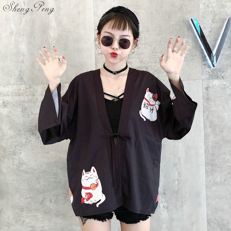 Summer 2018 women blouse and tops women cardigan kimono cardigan hot sale traditional japanese kimonos Q717