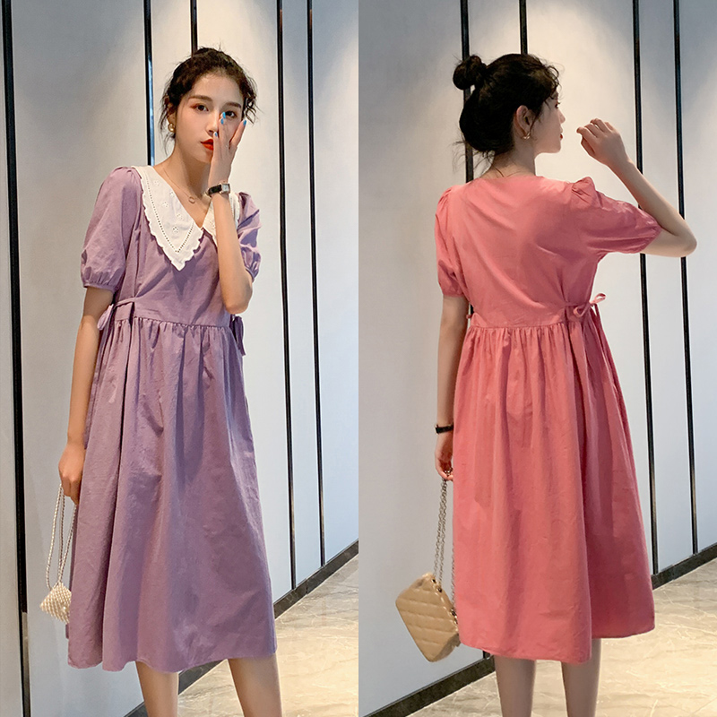 8265# Maternity Clothes Summer Cotton Short Sleeve Loose Stylish Dress for Pregnant Women Mom Dress, Purple
8265# Maternity Clothes Summer Cotton Short Sleeve Loose Stylish Dress for Pregnant Women Mom Dress, Purple