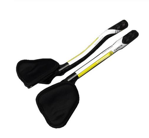 TOSEEK Carbon Fiber Cycling Triathlon Rest Bar 31.8mm length 340mm For Road Bike TT Handlebars Bar Ends