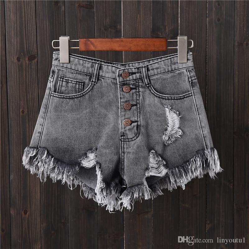 2020 women jeans hot sale denim women shorts high waists fur-lined leg-openings Plus size sexy short Jeans