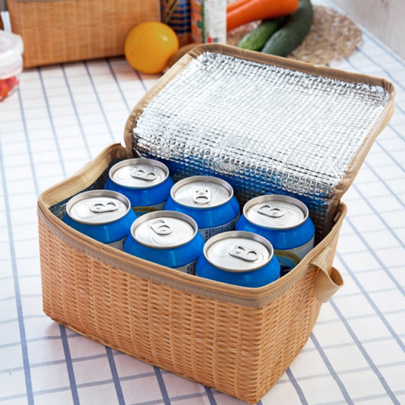 Portable Imitation Rattan Lunch Bag Waterproof Shockproof Aluminum Foil Thermal Cooler Insulated Bento Box Carry Tote Picnic Bag
Portable Imitation Rattan Lunch Bag Waterproof Shockproof Aluminum Foil Thermal Cooler Insulated Bento Box Carry Tote Picnic Bag