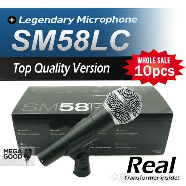 

microfono 10pcs Top Quality Version SM 58 58LC SM58LC Karaoke Handheld Dynamic Wired Microphone Real Transformer Inside Mic free mikrafon