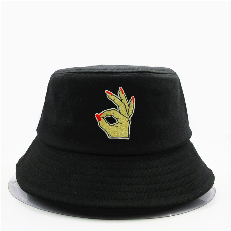 The new style ok gesture embroidery Bucket Hat Fisherman Hat outdoor travel Sun Cap Hats for child men and Women 296, White
The new style ok gesture embroidery Bucket Hat Fisherman Hat outdoor travel Sun Cap Hats for child men and Women 296, White