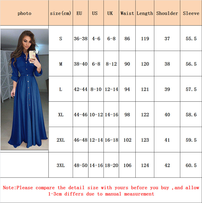 Casual Dresses Summer Autumn Female Buttons V Neck Long Sleeve Solid Black Red Loose Big Size Maxi Dress Women Fashion T