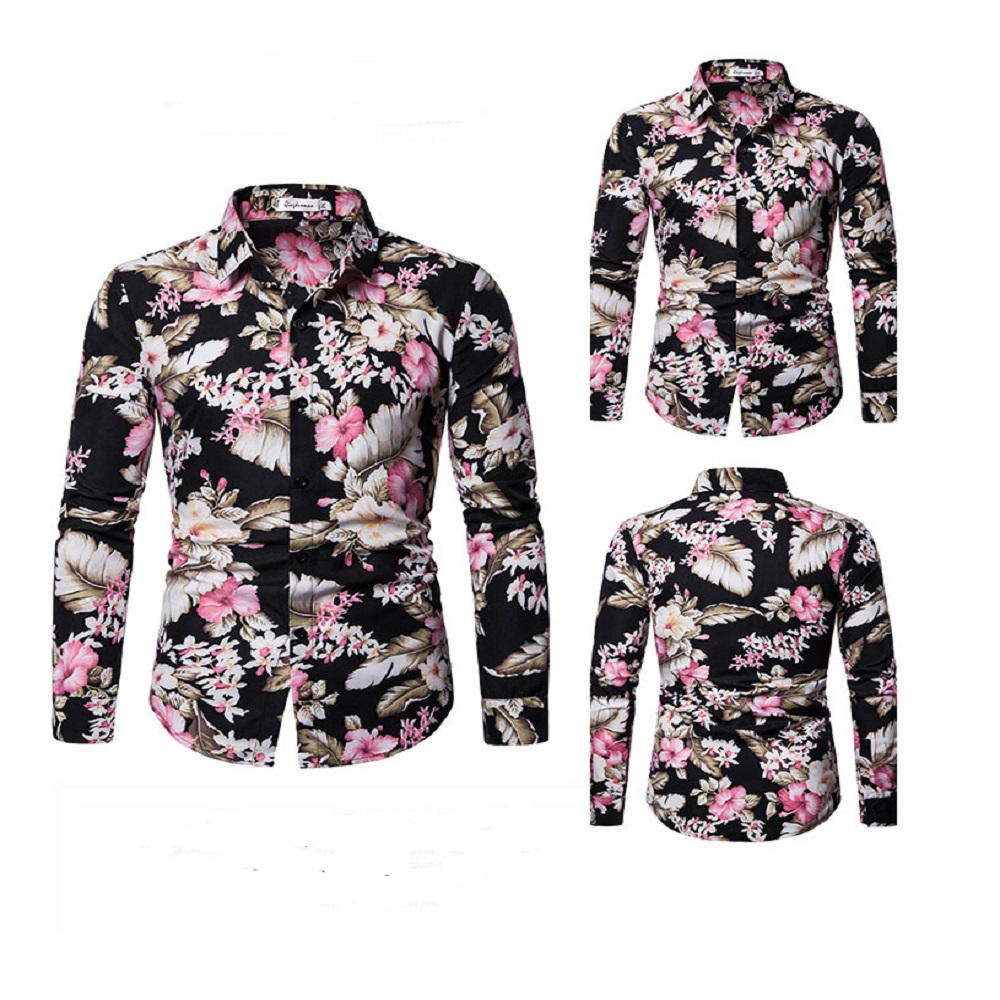 Mens Turn Down Collar Shirts Slim Fit Blouse Shirts Floral Casual Long Sleeve New Arrival Male Tops, As pics
Mens Turn Down Collar Shirts Slim Fit Blouse Shirts Floral Casual Long Sleeve New Arrival Male Tops, As pics