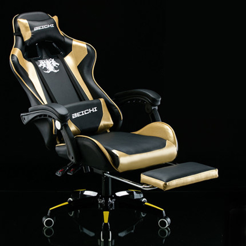 New arrival Racing synthetic Leather gaming chair Internet cafes computer chair comfortable lying household Free ship