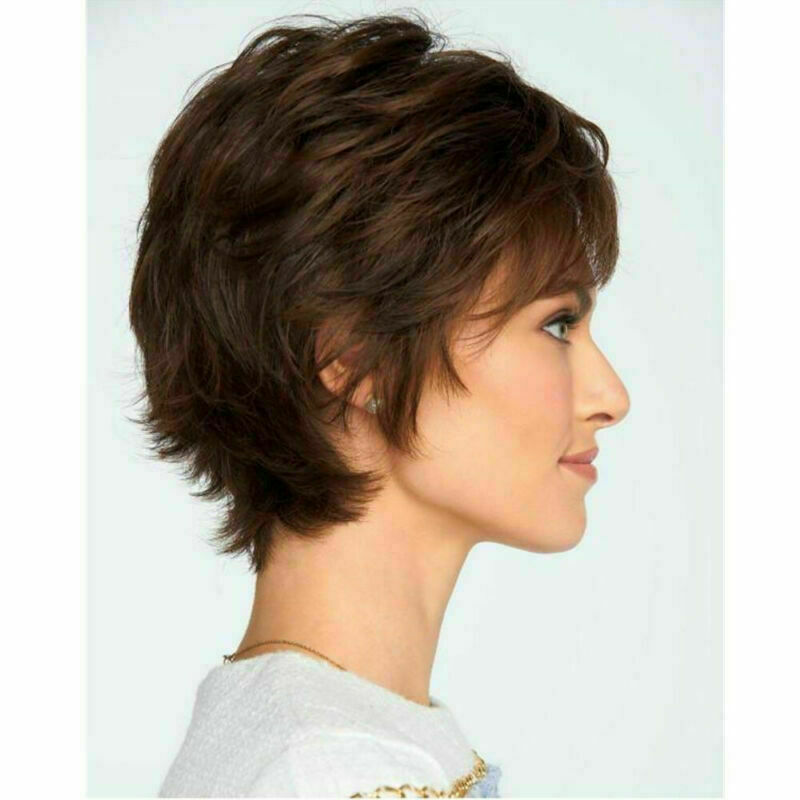 Dark Brown Daily Wig Costume Cosplay Party Wig Natural Short Curly Wigs Daily life