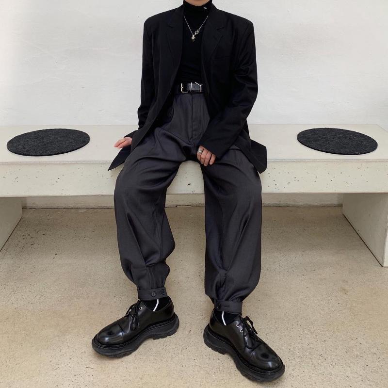 Men Korea Japan Style Streetwear Casual Bundle Hem Pants Male Loose Vintage Fashion Suit Pants Long Harem Trousers Polyester Mid, Black
Men Korea Japan Style Streetwear Casual Bundle Hem Pants Male Loose Vintage Fashion Suit Pants Long Harem Trousers Polyester Mid, Black