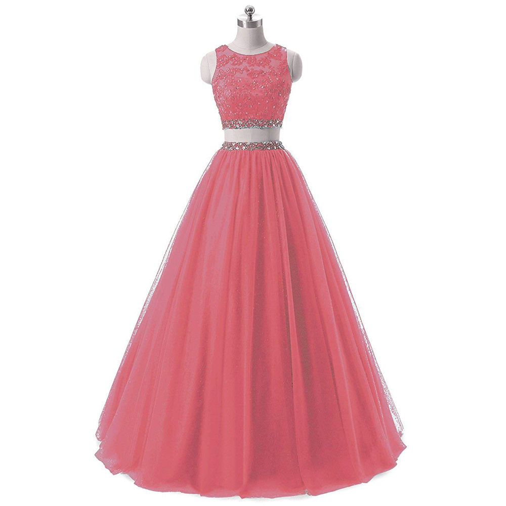 Two Pieces Pageant Prom Dresses Long Tulle Crop Top Evening Gowns Lace Beaded 2 Piece Sweet 16 Dresses 8th Grade Graduation Formal Gowns, Silver
Two Pieces Pageant Prom Dresses Long Tulle Crop Top Evening Gowns Lace Beaded 2 Piece Sweet 16 Dresses 8th Grade Graduation Formal Gowns, Silver