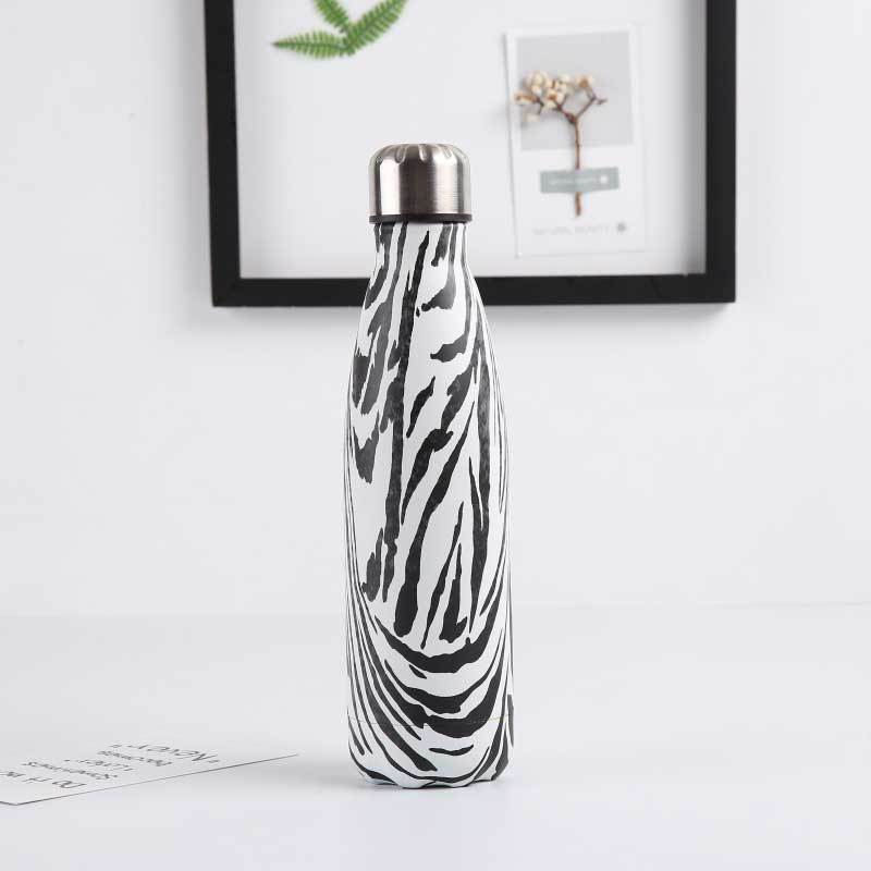 Wood Grain Water Bottle BPA free Stainless Steel Vacuum Flask Insulated Cup Portable Travel Outdoor Sports Bottle
