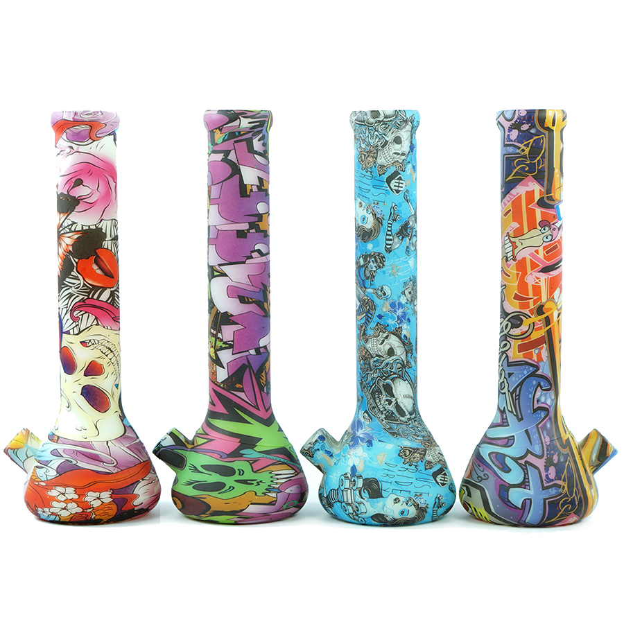 Glow in the dark portable beaker base water pipes hot selling silicone bongs water pipe for smoking 13.5" bongs
Glow in the dark portable beaker base water pipes hot selling silicone bongs water pipe for smoking 13.5" bongs