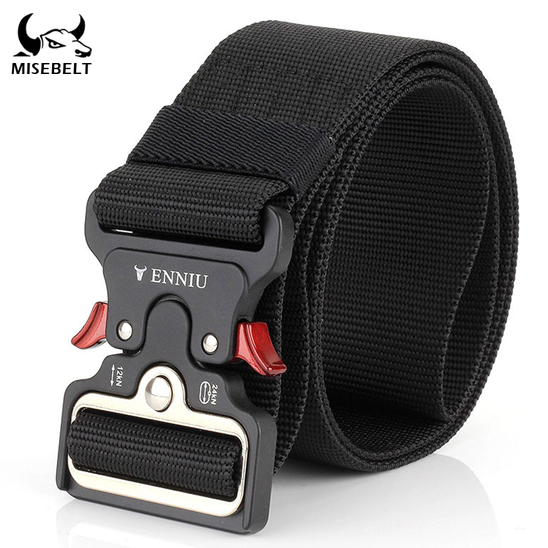 Heavy-duty 5cm tactical belt quality nylon solid metal quick release buckle training unisex sports belt fishing, Black
Heavy-duty 5cm tactical belt quality nylon solid metal quick release buckle training unisex sports belt fishing, Black