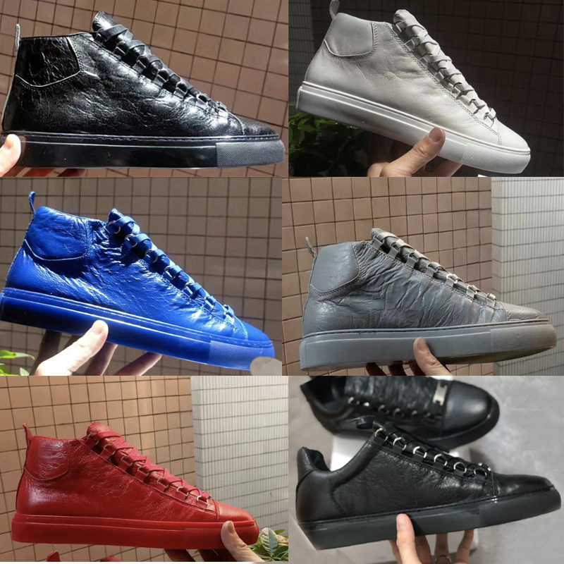 Men's Arena sneakers Wrinkled leather high top Man Flat Casual Shoes Fashion Lace-up Low Cut Trainers shoes size 36-47, White
Men's Arena sneakers Wrinkled leather high top Man Flat Casual Shoes Fashion Lace-up Low Cut Trainers shoes size 36-47, White