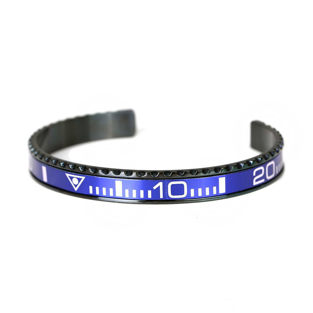 charms Black Plated Speedometer Dia Men Cuff Bracelet Bangles in 316l Stainless Steel Speedometer Bezel Bracelet Men Jewelry