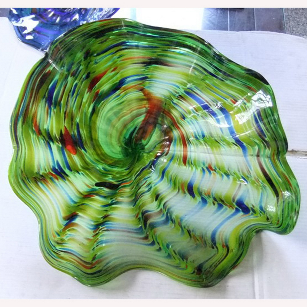 Modern Handmade Blown Glass Wall Plate Murano Glass Chihuly Style Art Wall Light 
Modern Handmade Blown Glass Wall Plate Murano Glass Chihuly Style Art Wall Light