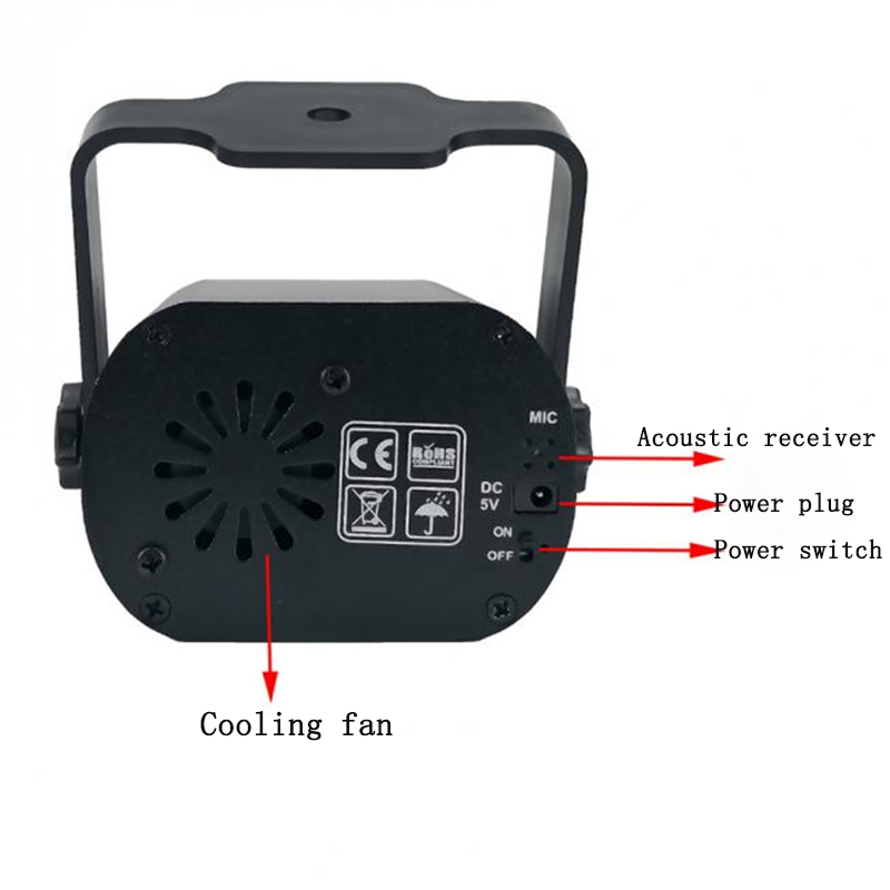 Mini Stage Light Disco Laser DJ Lights 60 Patterns Party Light For Birthday Wedding Party Bar KTV