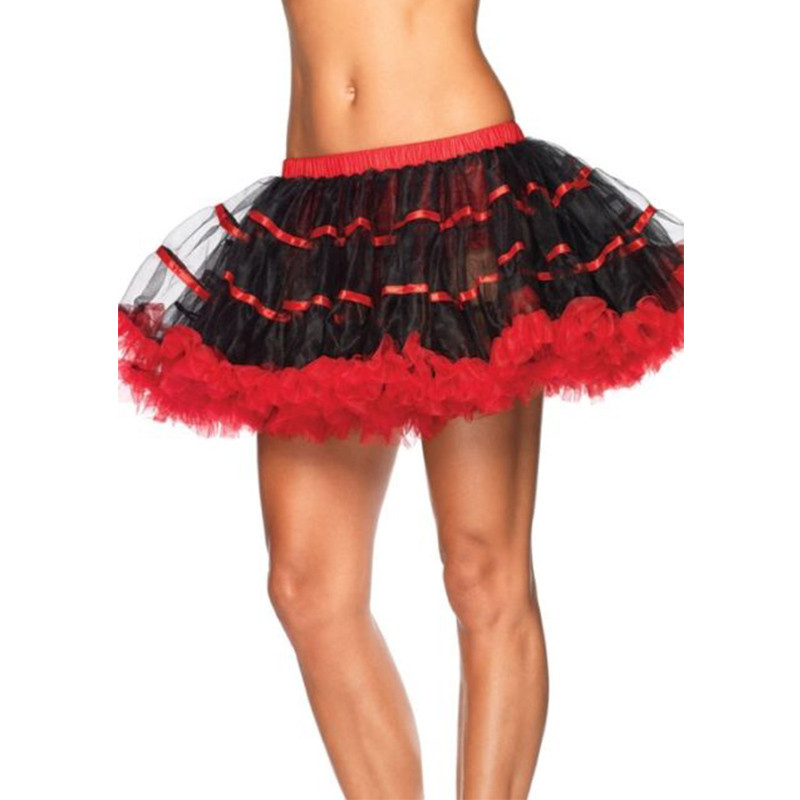 Women Contrast Ruffle Tulle Skirt Sexy Club Stage Dance Show Mini tutu Skirt Striped Mesh Plisse Pleated Petticoat School Girl Party Queen