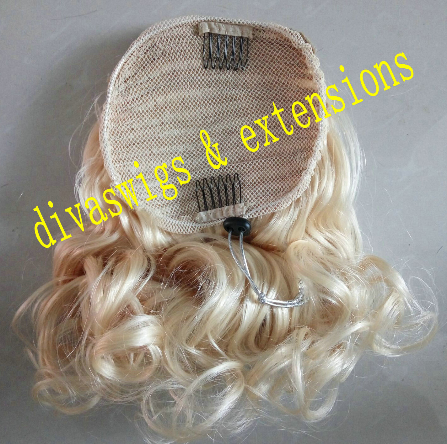 Fashion European remy blonde human hair pony tail hairpiece 100g 120g 613 white blonde body wave drawstring ponytail