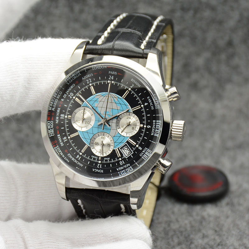 Transocean Men Watch 44MM Quartz Chronograph Date Mens Watches Excellent Wrtistwatches With World Time Black Dial and Leather Strap, No send watch for shipping
Transocean Men Watch 44MM Quartz Chronograph Date Mens Watches Excellent Wrtistwatches With World Time Black Dial and Leather Strap, No send watch for shipping