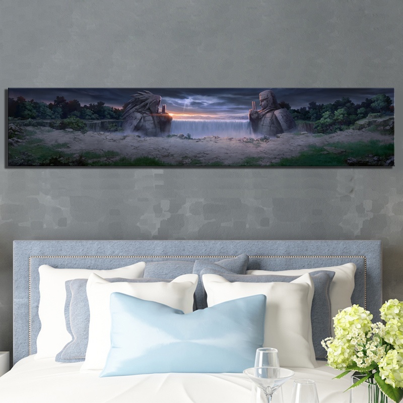 1 Piece NARUTO Final Valley Landscape Anime Poster Game Art Canvas Paintings for Home Decor