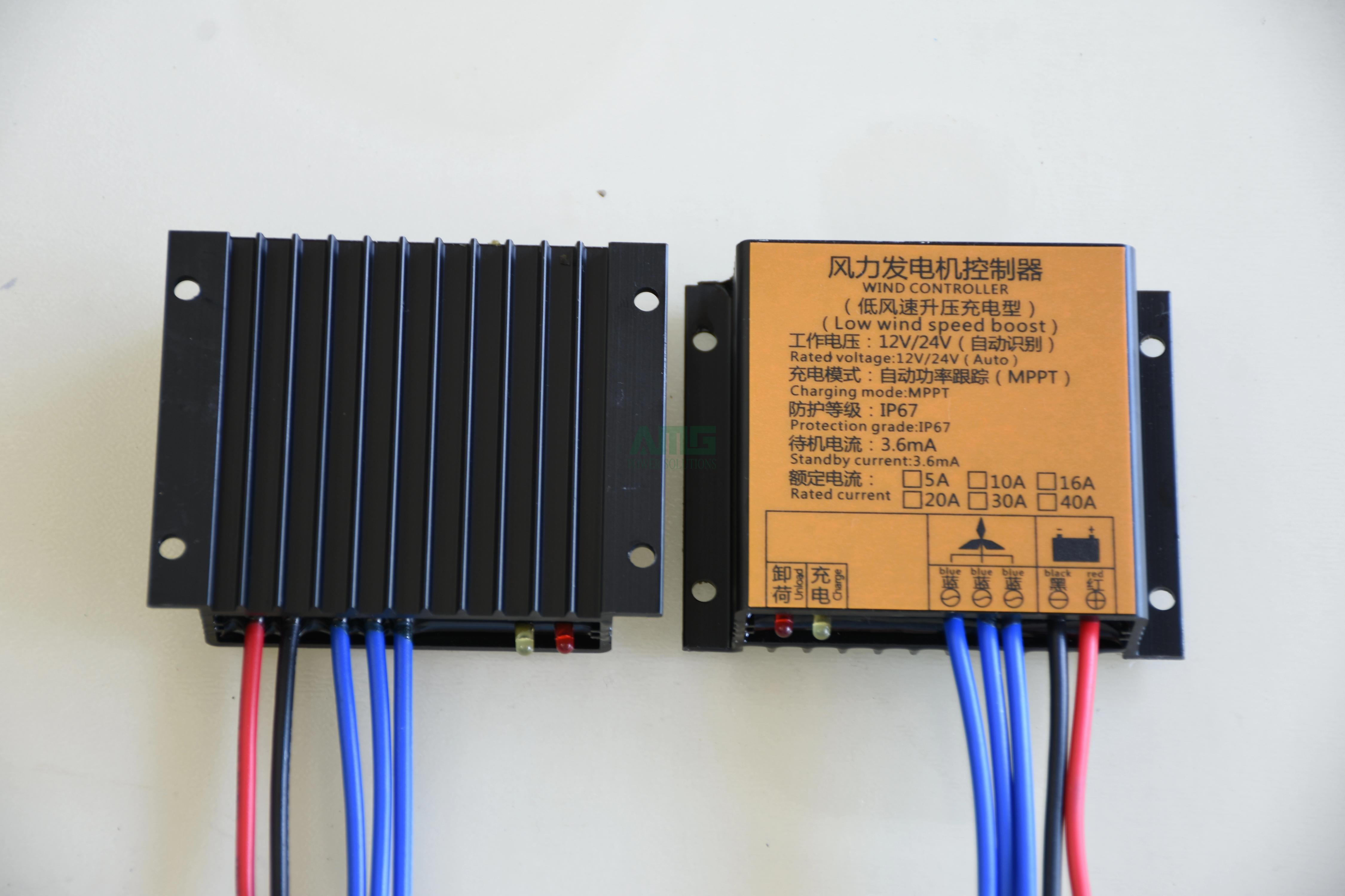 MPPT/BOOST 120W~720W 10A/16A/20A/30A wind charge controller for wind turbine generator, 12V/24V self-adaptive, water proof