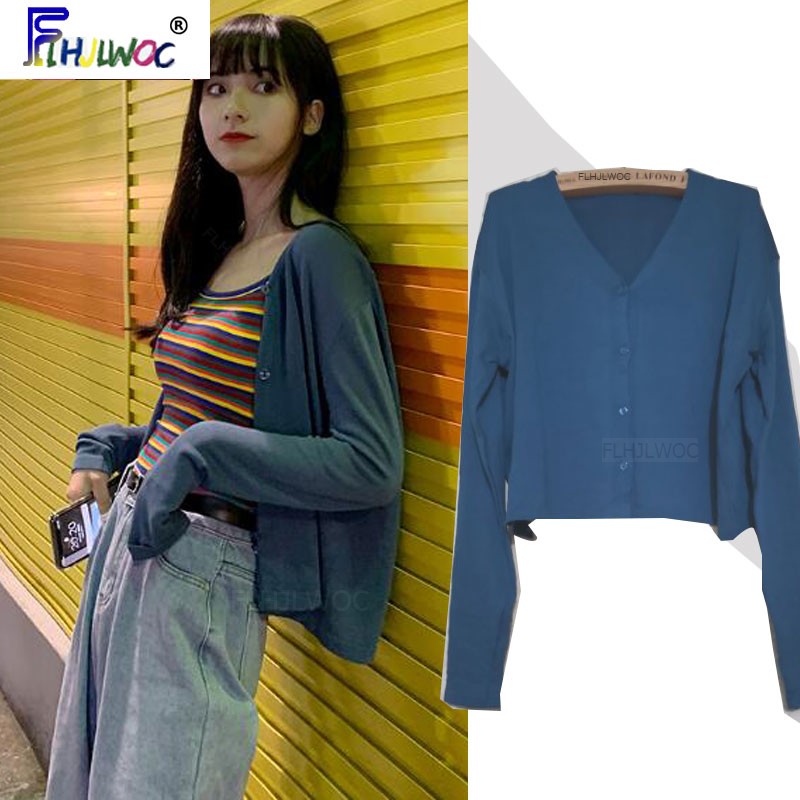 2020 Thin Cardigan Sweater Coats Hot Women Korean Japanese Preppy Style Button Knit Open Front Cardigans Chic Vestidos femme 426, Navy blue
2020 Thin Cardigan Sweater Coats Hot Women Korean Japanese Preppy Style Button Knit Open Front Cardigans Chic Vestidos femme 426, Navy blue