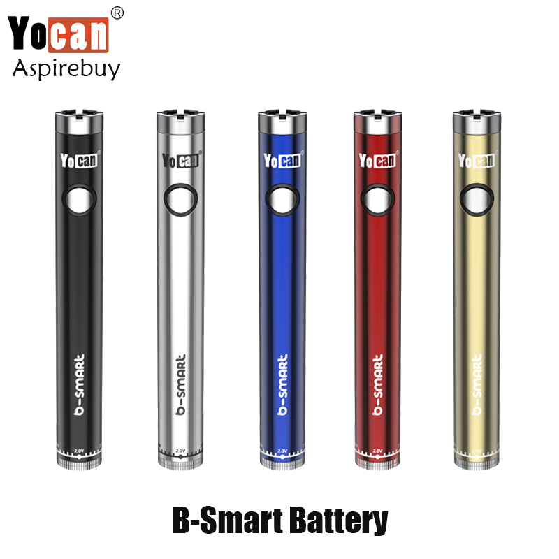 Yocan B-Smart Battery 320mAh Twist Variable Voltage Preheat Function For 510 Thread Atomizer 5 Colors Yocan bsmart Authentic
Yocan B-Smart Battery 320mAh Twist Variable Voltage Preheat Function For 510 Thread Atomizer 5 Colors Yocan bsmart Authentic