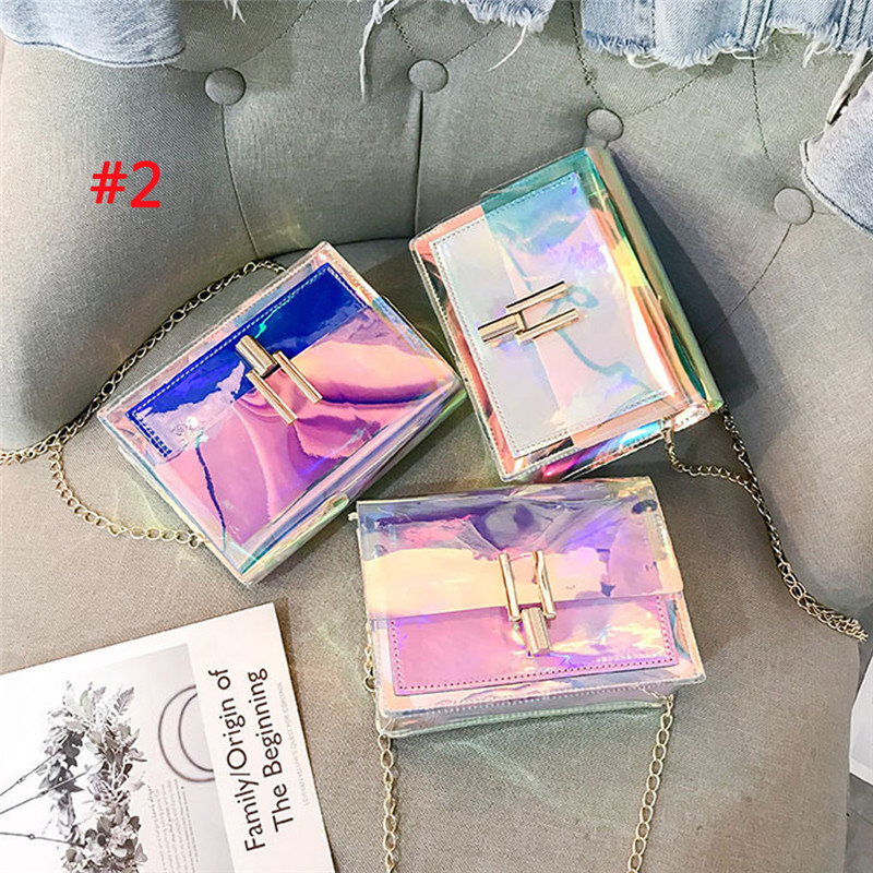 2019 New Fashion Women Transparent Laser Bag Summer Sweet Ladies Girls PVC Chain Bag Adjustable Belt Women Bags, Silver
2019 New Fashion Women Transparent Laser Bag Summer Sweet Ladies Girls PVC Chain Bag Adjustable Belt Women Bags, Silver