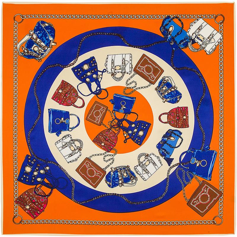 Classic orange synchronization silk twill scarves Ms. chain bag pattern 100CM H style Women's ladies Chain Bag Pattern Painting shaw
Classic orange synchronization silk twill scarves Ms. chain bag pattern 100CM H style Women's ladies Chain Bag Pattern Painting shaw