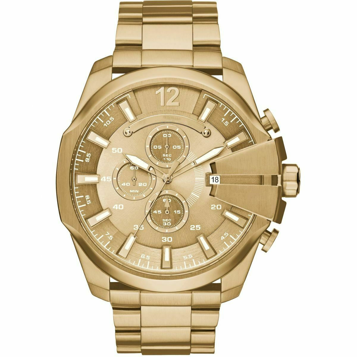 New DZ4360+4355 big dial Gold/black Stainless Steel Chronograph Men's Watch, Slivery;brown
New DZ4360+4355 big dial Gold/black Stainless Steel Chronograph Men's Watch, Slivery;brown